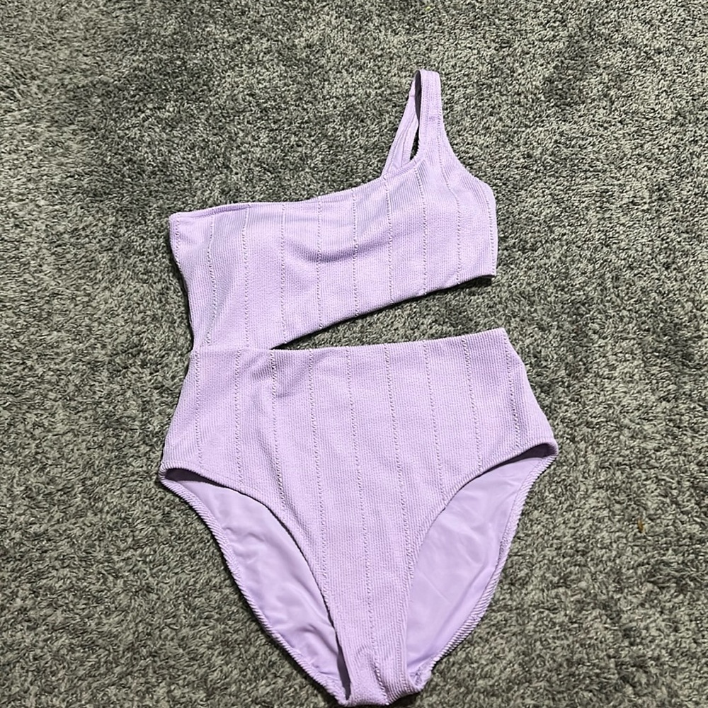 Aerie Purple One-Piece Swimwear